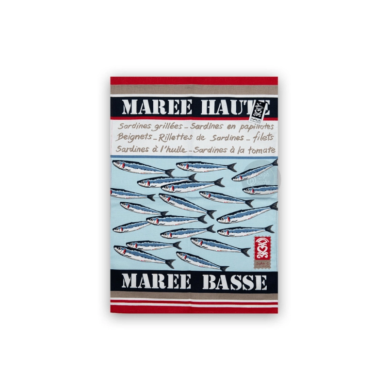 TORCHON BORD DE MER MAREE...