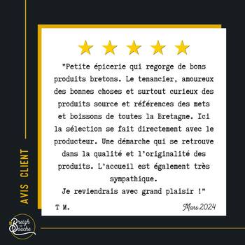 Merci pour vos messages ❤
Nous sommes ravis de pouvoir partager notre amour des produits bretons de qualité !

Un très grand merci à vous tous de prendre le temps de nous donner votre avis ! Nous sommes toujours ravis de vous lire.

Vous aussi n'hésitez pas à nous laisser un avis
https://g.page/r/CRUWRY2xbG07EAI/review

Kenavo ar’vechal

#breizhenbouche #epiceriebretonne #cavebretonne #local #madeinbreizh #circuitcourt #plouhinec #morbihan #bretagnetourisme #baiedequiberon #bretagne #bzh #riadetel #pontlorois #bretagnemylove