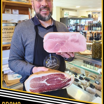 Le jambon blanc et le jambon de pays sont en promo ce mois-ci ! 

10% de remise, ne passez pas à côté !
Le jambon blanc est fabriqué en Bretagne, bio et sans nitrite, direct producteur.
Le jambon de pays est un IGP Lacaune, sans nitrite, direct producteur.

Découvrez également notre rayon charcuterie et notre rayon fromage avec des produits de qualité, locaux et direct producteur. 

Vous pouvez commander des plateaux fromages et/ou charcuterie.

Valable tout le mois de février en magasin. Dans la limite des stocks disponibles. 
Kenavo ar’vechal

#breizhenbouche #jambon #jambonpays #sansnitrite #fromages #fromage #charcuterie #local #circuitcourt #miam #leplaisirdebienmanger #apero #aperotime #aperodinatoire #plateaufromage