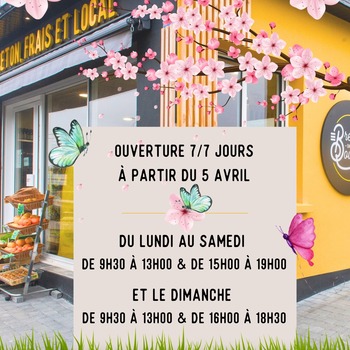 Breizh en Bouche passe en 7/7 !

La boutique est ouverte tous les jours.
Du lundi au samedi de 9h30 à 13h00 et de 15h00 à 19h00
et le dimanche de  9h30 à 13h00 et de 16h00 à 18h30

A très bientôt
Kenavo ar’vechal

#breizhenbouche #epicerie #cave #epicerielocale  #epiceriedequartier #local #circuitcourt #producteurlocal #producteurslocaux #plouhinec #morbihan #consommerlocal