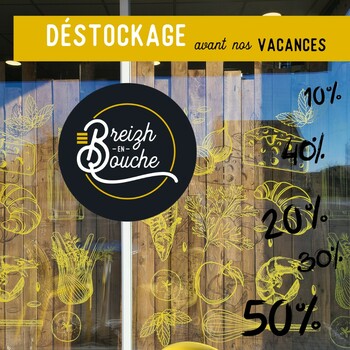 On prend quelques jours de vacances la semaine prochaine ! 
Vendredi et Samedi, venez nous aider à vider les stocks. 
Pour éviter de perdre des bons produits, on vous les propose avec de belles remises ! Jusqu'à -50% ! 
Fruits et légumes, Charcuteries, Fromages et plus encore ...
Merci pour le coup de main !

Kenavo